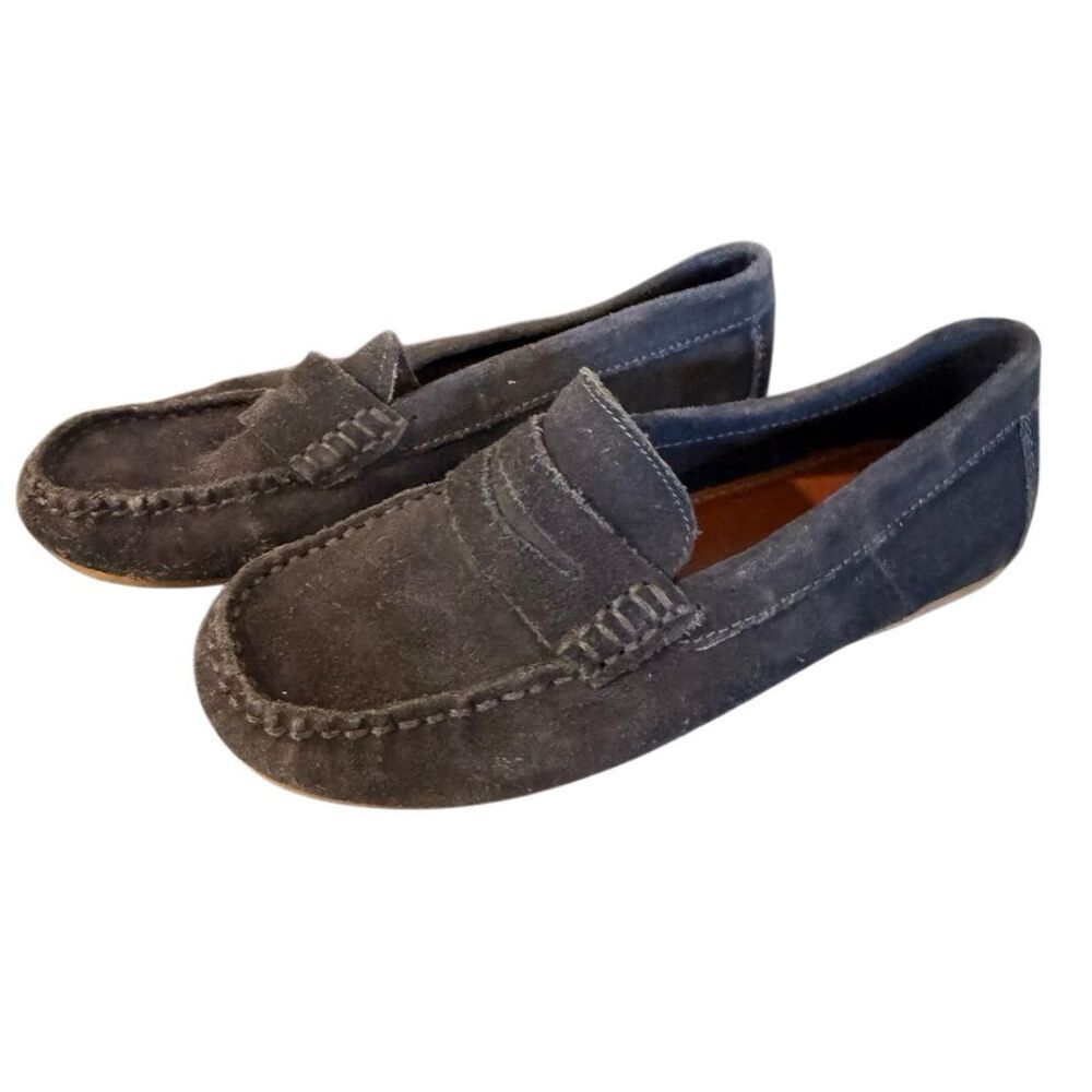 Zara navy blue suede loafers size 32/1 kids